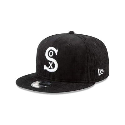 Black Chicago White Sox Hat - New Era MLB Corduroy 9FIFTY Snapback Caps USA6250439